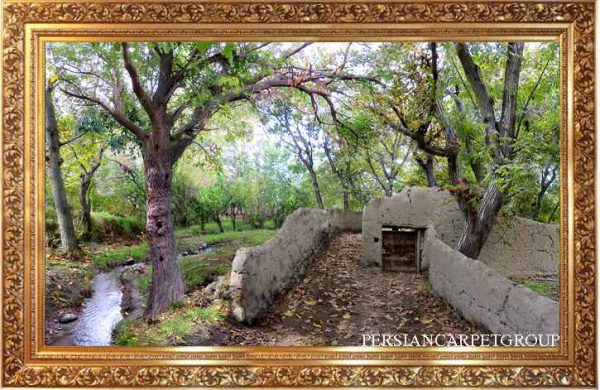 Nature scenery style handmade carpet