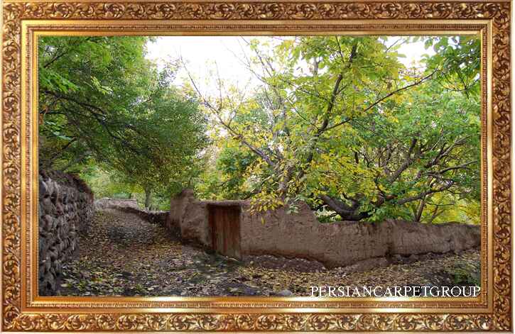 Nature scenery style handmade carpet